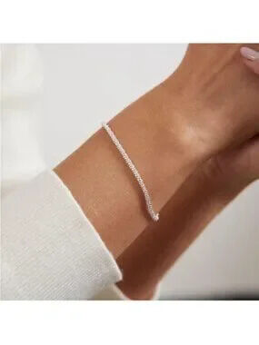 SILVER 14k Silver Plated 2pc Rope Bracelet Set